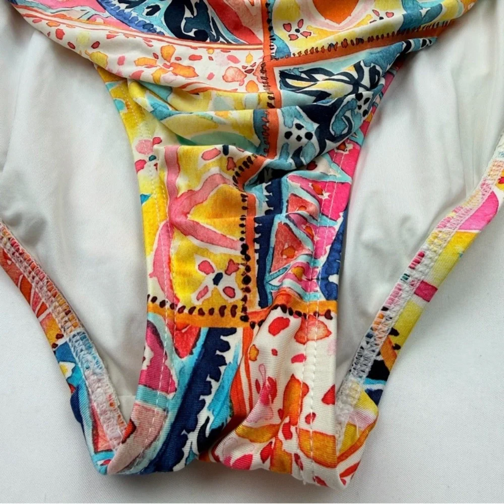 La Blanca Soliel Italian Mosaic Tile‎ Printed One Piece Swim Suit Large